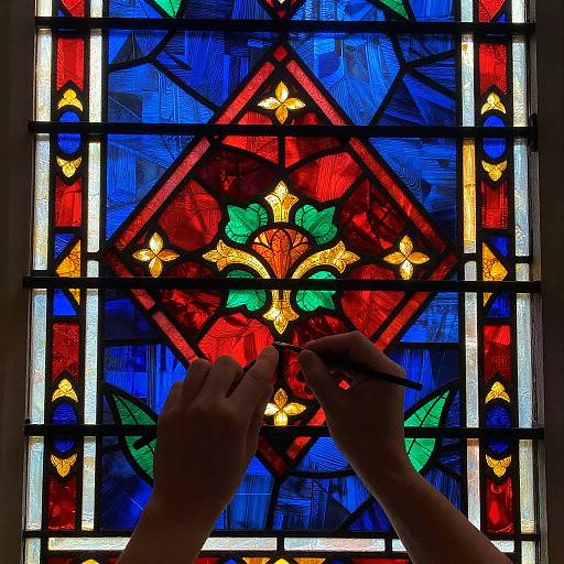 Vibrant Stained Glass Window Creation
