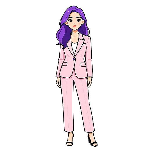 Woman in Pastel Pink Business Suit