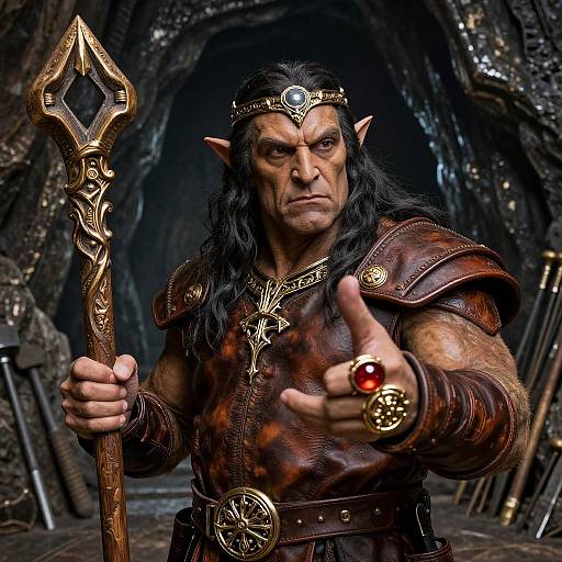 Gold Dwarf Druid in Gem Cave