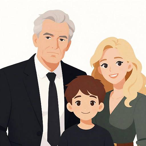 Family Portrait of Three Generations