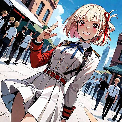 Chisato Nishikigi Dutch-Angle City Pose