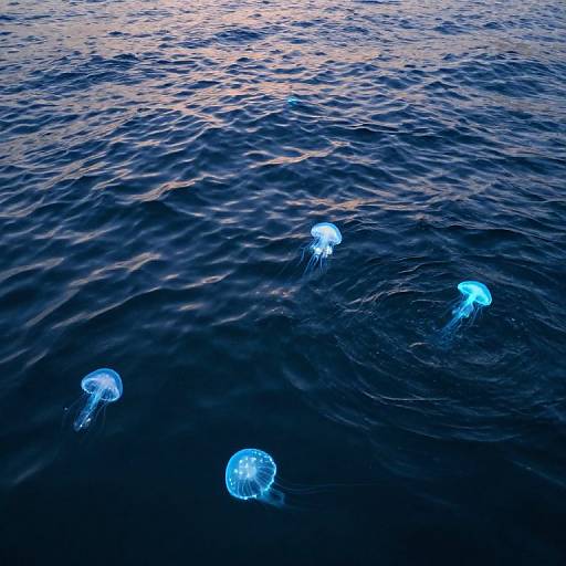 Impressionistic Bioluminescent Seascape Aerial