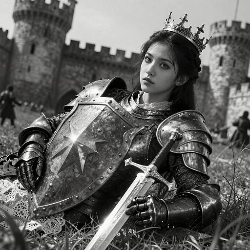 Photorealistic Armored Warrior Portrait