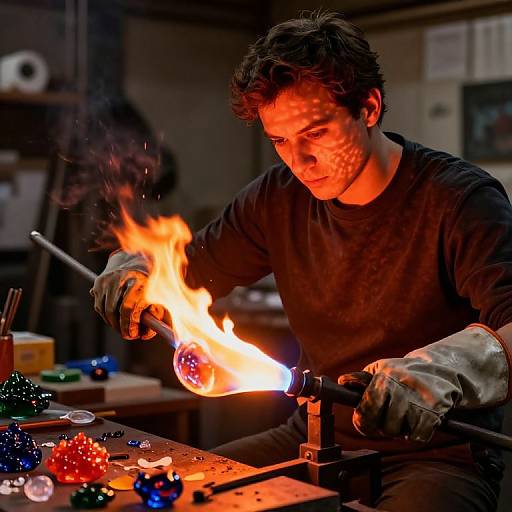 Ultra-Realistic Glassblower Portrait