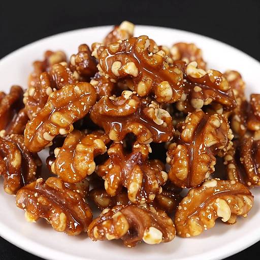Glazed Caramelized Nuts Close-Up