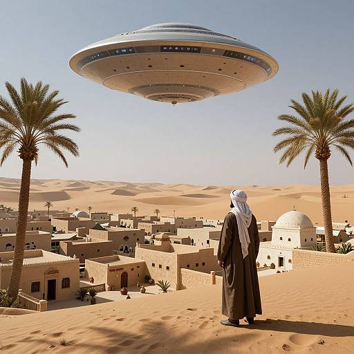 Arabian Desert Village Alien Invasion