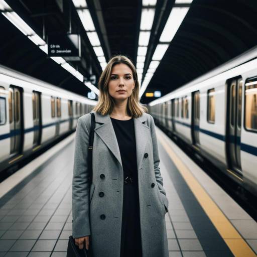 Minimalist Architect in Subway at Night