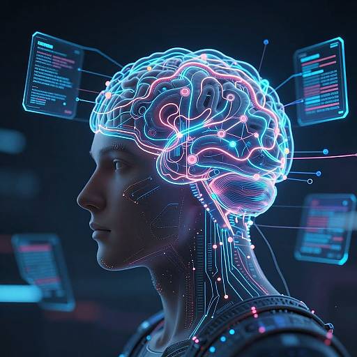 Cyberpunk Neural Interface Fusion