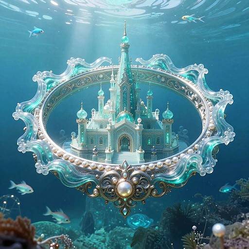 Aquamarine Underwater Fantasy Ring