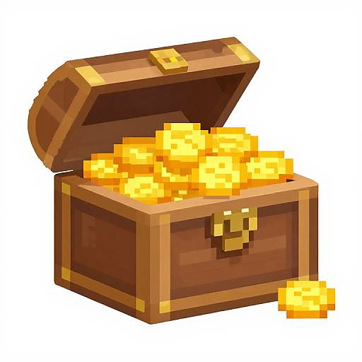 Pixel Art Treasure Chest Icon