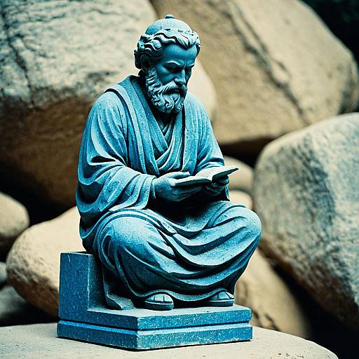 Serene Sandstone Philosopher in Macro