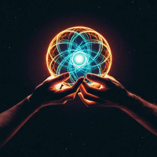 Hands Exchanging a Glowing Orb Graphic