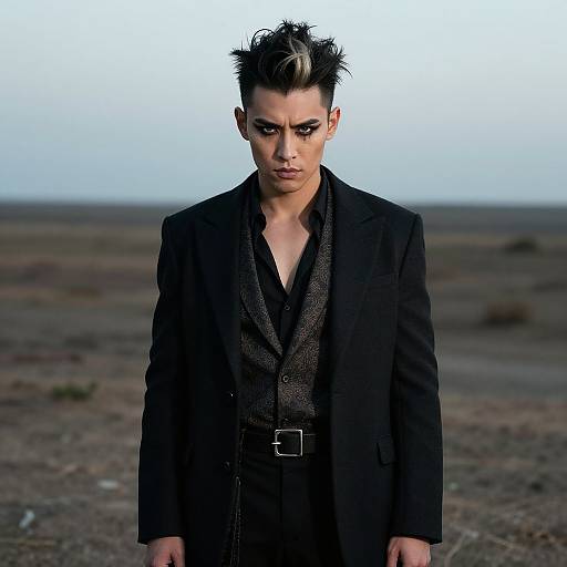 Mysterious Man in Striking Fashion