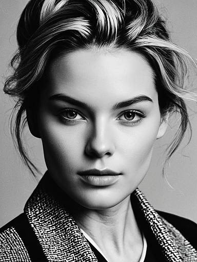 Glamorous Designer Clothing Close-Up Headshot