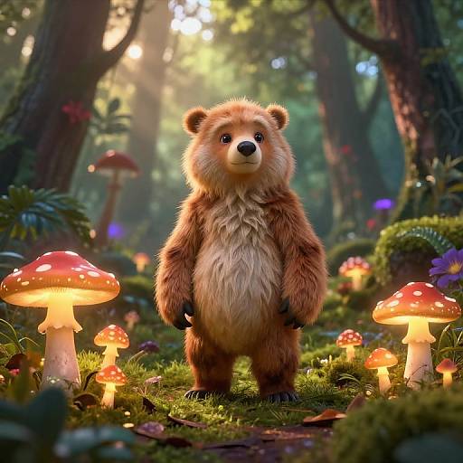 Rakkun in Magical Forest Clearing