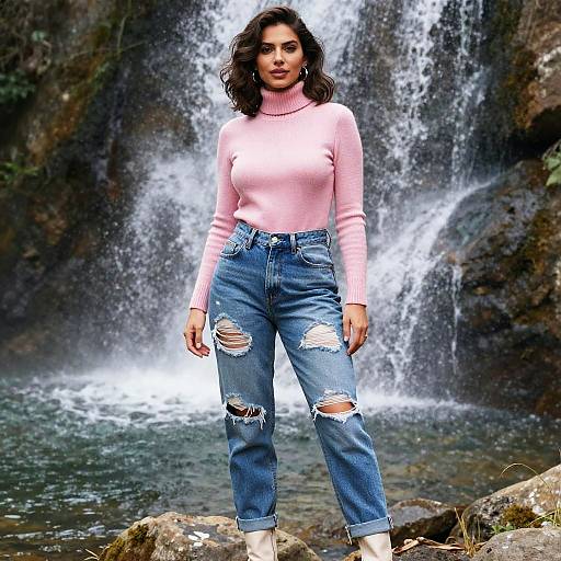 Pear-Shaped Woman in Streetwear Style