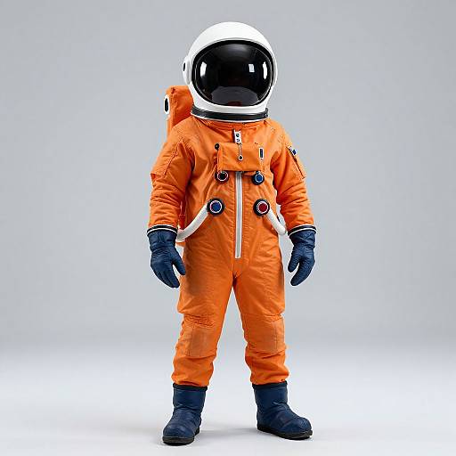 Solo Orange Astronaut in Spacesuit