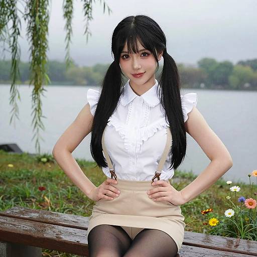 Photoreal Eros Girl by the Lake