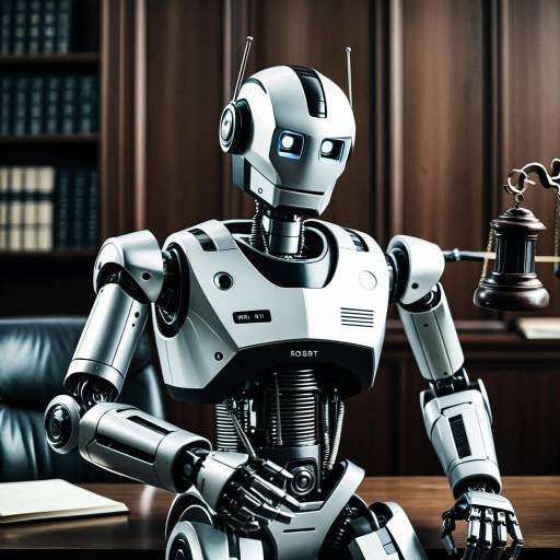 Robot Lawyer Holding Justice Scale