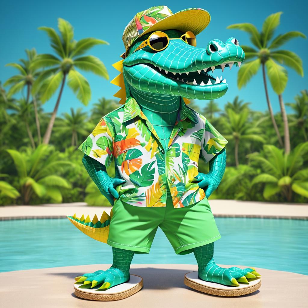 Crocodile Rapping in Hawaiian Style