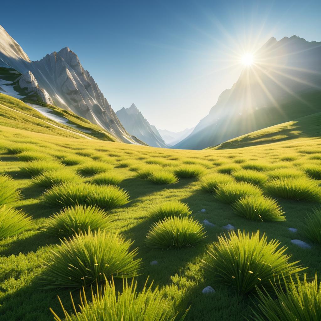 Serene Mountain Landscape in Morning Light