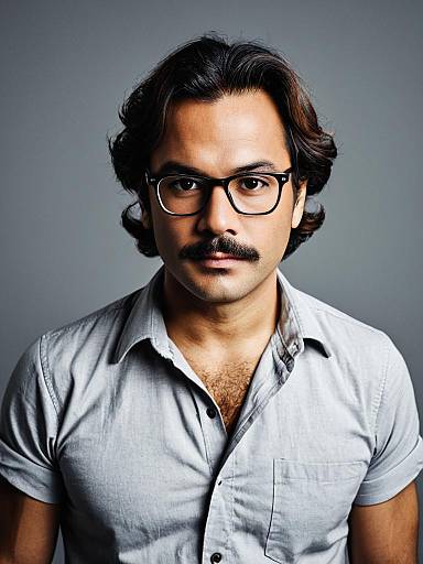 Realistic Cheech-Inspired Male Upper Body