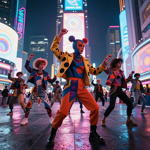 Skibbidi Dancers in Futuristic City