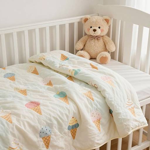 Pastel Ice Cream Quilt Nursery Scene