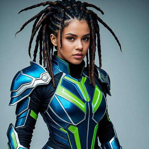 Futuristic Blue and Green Cosplay Armor