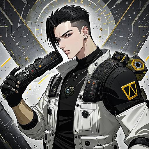 Illustration of Crypto (apex legends), apex legends in the style of Mizumoto tadashi