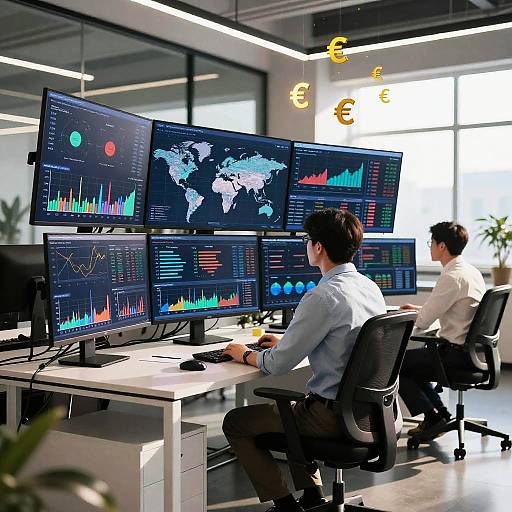 Investor Analyzing Global Markets