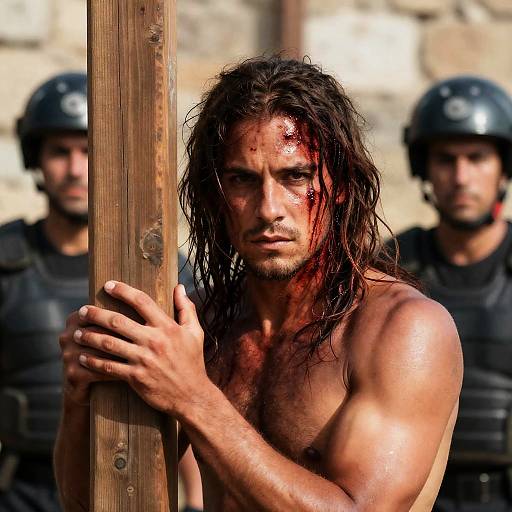 Intense Portrait of a Troubled Man