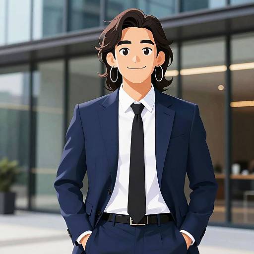 Confident Man in Modern Office Glam