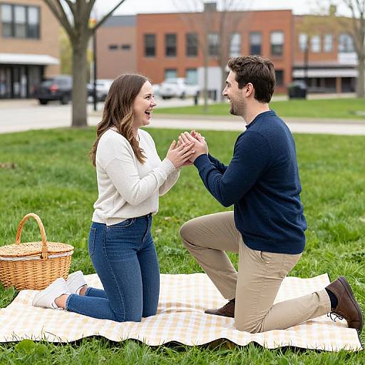 Spring Picnic Proposal in Plymouth