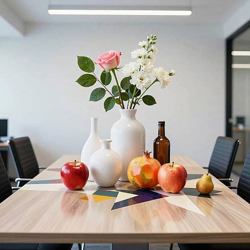 Postmodern Still Life with Geometric Table