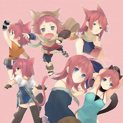 Illustration of Monk (final fantasy), final fantasy in the style of Ayasugi tsubaki