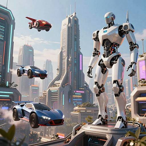 Futuristic AI-Generated Sci-Fi Cityscapes