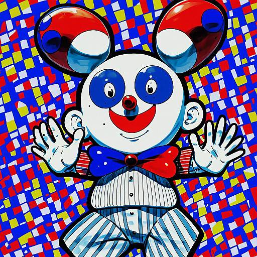 Illustration of Mr. mime, pokemon in the style of Yamamoto souichirou