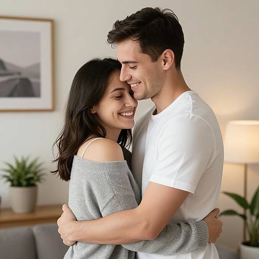 Warm Embrace in Cozy Living Room