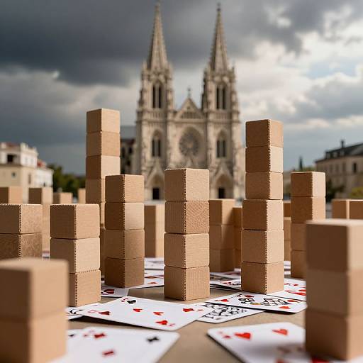 Fantastical Cardboard Cityscape Towers