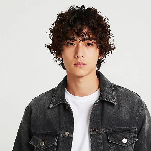 Wavy Blowout Male Fashion Portrait