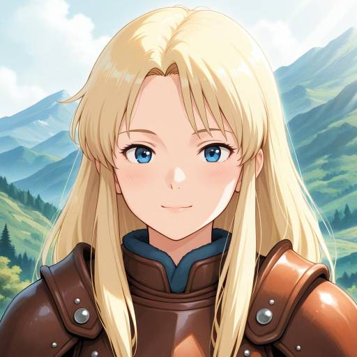 Blonde Heroine in Ghibli Mountain Setting