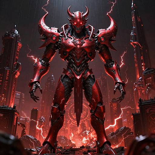 Demonic Warrior in Apocalyptic Realm