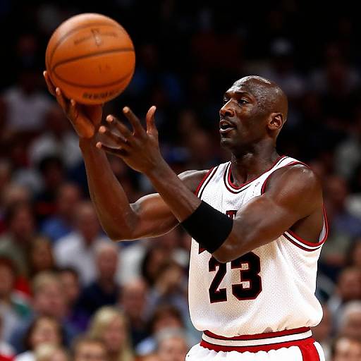 Michael Jordan Spinning Basketball Action