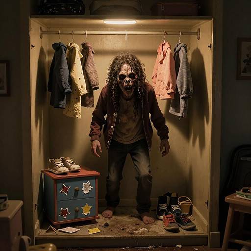 Pulsing LED Closet Monster in Nursery