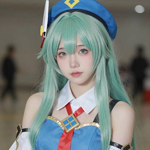 Mint-Green Cosplay Portrait