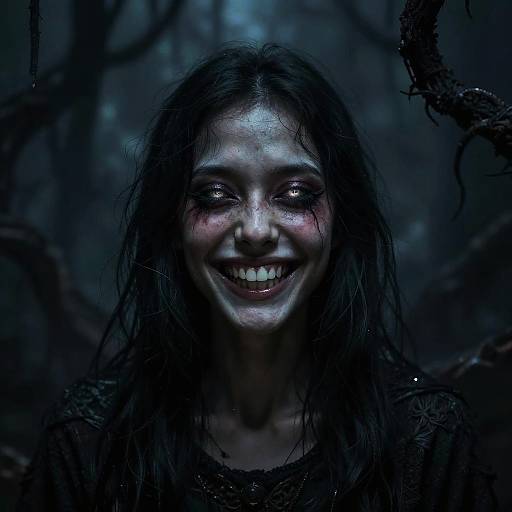 Eerie Portrait of Mysterious Figure