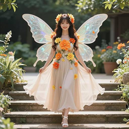 Whimsical Flower Angel Fashion Shoot