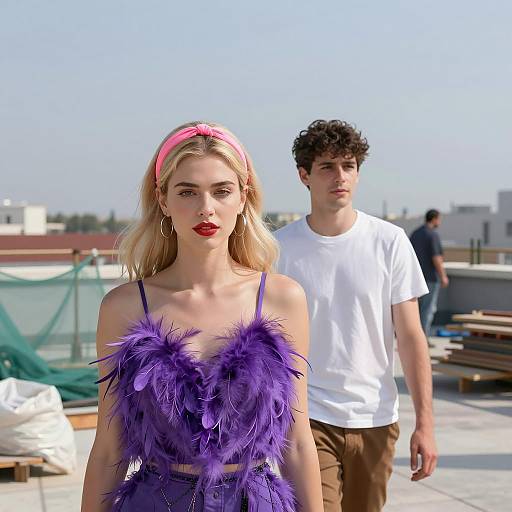 Rooftop Scene: Fashion and Construction
