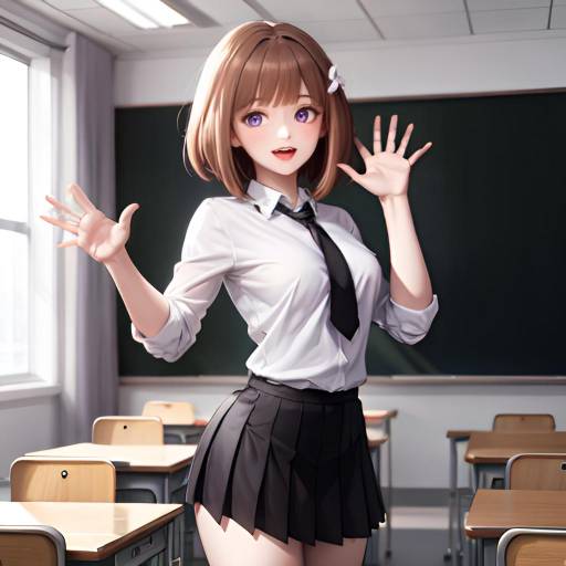 Aesthetic Ochako Uraraka in Classroom